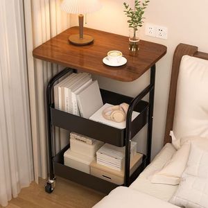 Movable Storage Cart Rectangle 6 Tier Easy To Move <b>Sofa</b> <b>Side</b> <b>Table</b> Bedroom Kitchen Living Room Organizer - Product Image 1