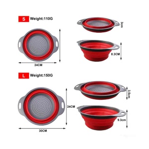 Bol de lavage pliable en silicone pour cuisine, passoire pliable en silicone, panier de lavage en silicone, panier d'égouttage pour fruits et légumes - Product Image 2