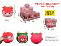 Jumbo Squishy Créatif Grand Format Noël Fraise Cerf Dragon Jouet à Presser à Rebond Lent Anti-Stress Vente Directe Usine