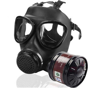 Masque à gaz intégral tactique avec filtre à charbon actif, masque de survie, respirateur avec filtre à charbon haute efficacité - Product Image 1