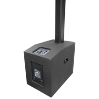 Altavoz de Columna Activo de Madera RQSONIC AC49-PRO con Amplificador Clase D de Frecuencia Completa y Woofer de 12 Pulgadas, 1000W, Sistema de Sonido Profesional