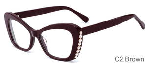 Occhiali da Lettura <span class=keywords><strong>di</strong></span> Lusso con Decorazione in Perle, Montatura Completa in Acetato, Nero Solido, Occhiali alla Moda Pronti per la Vendita all'Ingrosso - Product Image 5