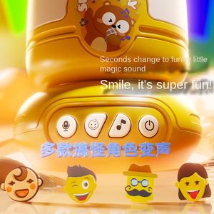 Micrófono de Bambú para Niños, Juguete Educativo de Karaoke con Diseño de Notas Musicales Do <span class=keywords><strong>Re</strong></span> Mi, Grabación con una Sola Tecla para Niños y Niñas - Product Image 3