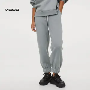 MGOO moda fabrika özel pamuk Joggers kadınlar Baggy gevşek Fit orta bel kış Sweatpants