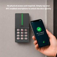 Keypad RFID Logam Tahan Air IP65 Wiegand 26-37bit Mudah Dipasang 125KHz EM HID 13.56MHz Mifare NFC Pembaca Kartu Kontrol Akses