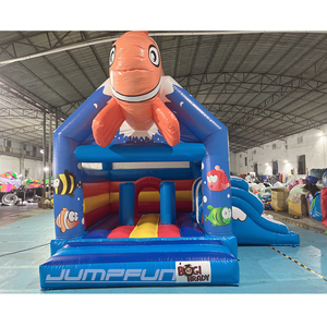 4,5x4 metros <span class=keywords><strong>pez</strong></span> <span class=keywords><strong>payaso</strong></span> saltando Castillo Mundo Marino gorila inflado niños saltando casa - Product Image 2