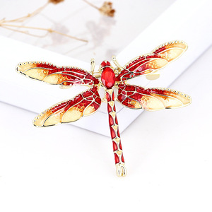 Broche de Libélula de Cristal de Venta Caliente, Bonito y Colorido, de Aleación Esmaltada con Diamantes de Imitación, Joyería de Insecto Animal - Product Image 2