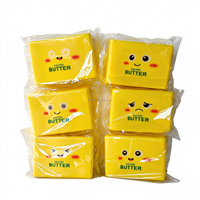 Jouet Squishy en PU en forme de bloc de lait, de beurre ou de fromage, à expression de dessin animé, doux, à rebond lent, anti-stress, à presser, jouet de décompression