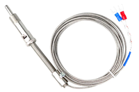 Sensor Suhu Termokopel Elektrik Tipe K Tipe E M12 dengan Pegas, Termometer, Pengontrol Suhu, Probe, Kabel Penginderaan