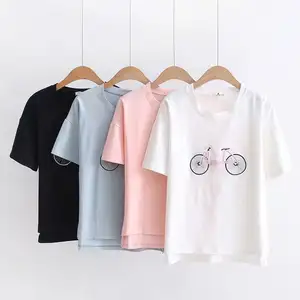 2020 Sommer 3D bestickte Damen T-Shirts Letter Print Kurzarm Mode Harajuku Baumwolle T-Shirt Tops