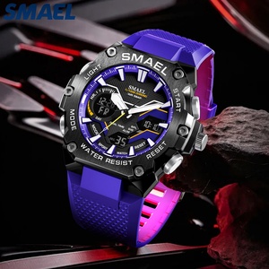 นาฬิกาข้อมือ SMAEL 8101 คุณภาพสูง นาฬิกาสปอร์ตควอตซ์ โครโนกราฟ จอแสดงผลคู่ กันน้ำ 50 เมตร นาฬิกาดิจิตอลสำหรับผู้ชาย นาฬิกาสปอร์ต - Product Image 5