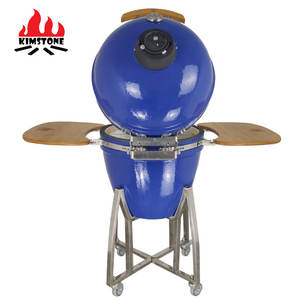 KIMSTONE <strong>Gas</strong> Grill Bbq Outdoor Komado Grill Ceramic Kamado Bbq 21 Inch Steel <strong>Coal</strong> Wooden Tea Trolley Kitchen Garden Trolley Tv - Product Image 4