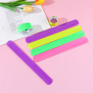 Khuyến mại Quà Tặng PVC Cai Trị Snap dây đeo cổ tay số lượng lớn thêm dài trẻ em 'thăng hoa cao su Silicone <span class=keywords><strong>Bling</strong></span> Slap Vòng đeo tay - Product Image 4