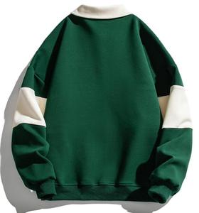 <span class=keywords><strong>Felpa</strong></span> Universitaria da Uomo con <span class=keywords><strong>Collo</strong></span> <span class=keywords><strong>a</strong></span> <span class=keywords><strong>Polo</strong></span> in Misto Cotone Invernale Personalizzabile con Logo OEM - Product Image 5