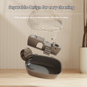 Lusso panoramico acrilico criceto gabbia di zonizzazione scientifica orso Habitat Villa in plastica solida con chiusura a bottone - Product Image 4