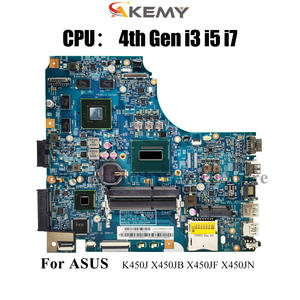 มาเธอร์บอร์ดแล็ปท็อป X450JF สำหรับ <span class=keywords><strong>Asus</strong></span> VivoBook SV41J K450J A450J X450J X450JB X450JF เมนบอร์ดโน้ตบุ๊ค X450JN พร้อมซีพียู I7 I5 <span class=keywords><strong>I3</strong></span> - Product Image 2