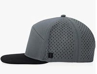 Gorras Personalizables para Hombre, de 6 Paneles, para Golf, Resistentes al Agua, de Poliéster, con Visera Plana y Cierre a Presión, con Perforaciones Láser