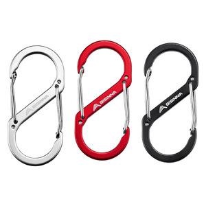 BISINNA Figure 8 Carabiner Aluminum Alloy 10KN Climbing Outdoor Camping Hook Backpack Accessory - Product Image 1