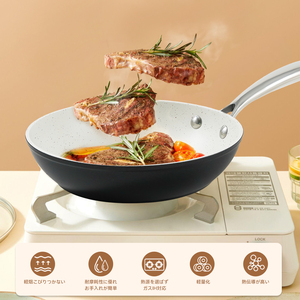 Non-Stick Enamel Coated Classic Design Frying Pan 5-Layer Cookware Stainless Steel Handle Gas <b>Induction</b> Compatible Dishwasher - Product Image 2