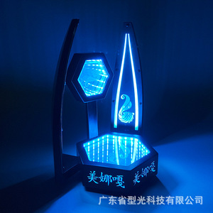 Support à vin LED avec lumière bleu glace, design main de Bouddha, pour présentation en bar ou fête - Product Image 3