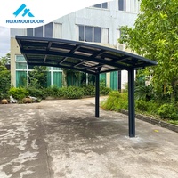 Garage de voiture extérieur Aluminium PC solide Ombre Allée Carport Cadre en aluminium Parking de voiture
