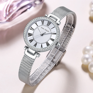 MINI FOCUS MF0424L Montre pour femme, bijoux tendances en acier inoxydable avec <span class=keywords><strong>maille</strong></span>, montres à quartz, montre de luxe en or rose pour femme - Product Image 2