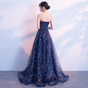 Robe de mariée élégante pour femme, longue, style féerique, étoilée, pour cérémonie de mariage - Product Image 3