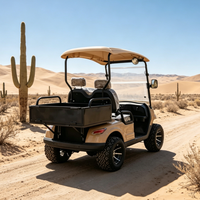 Voiture de golf électrique tout-terrain Rainbow 72V certifiée CE, freins à disque, personnalisable, 2 places avec compartiment arrière, 30 km/h, autonomie 70-90 km