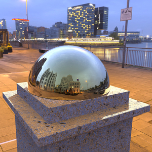 Small Stainless Steel Silver Hemispherical <strong>Wall</strong> <strong>Decor</strong> Art Deco Design Style Metal Crafts for Home &amp; Garden Decoration - Product Image 5