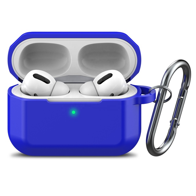 Luxury Soft Silicone Shockproof Protective Cover Earphone Case for Airpods Pro2 with Keychain Hook