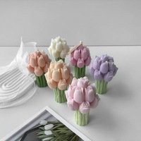 Großhandel Handgefertigte Maßgeschneiderte Romantische Hochzeitsgeschenk-Duftkerzen Dekoration Personalisierter Tulpenstrauß Blumenform für Hochzeiten