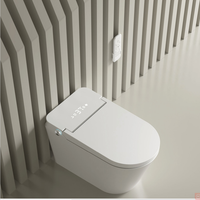Toilette intelligente en céramique monobloc Toilette intelligente à double chasse d'eau avec veilleuse LED pour la maison et l'appartement