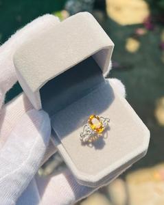 925 Sterling Silver Natural <b>Citrine</b> Oval <b>Ring</b> | 6x4 mm <b>Citrine</b> Gemstone | 0.48 Ct Handmade Yellow Gemstone <b>Ring</b> for Women - Product Image 5