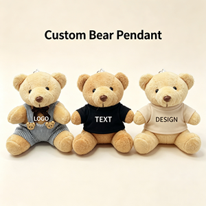 Portachiavi in Peluche a Forma di <span class=keywords><strong>Orsetto</strong></span> <span class=keywords><strong>con</strong></span> Logo Personalizzato Ricamato, in Cotone PP, Antistress, <span class=keywords><strong>con</strong></span> Cappuccio e T-shirt, Mini Ciondolo Imbottito di Alta Qualità - Product Image 6