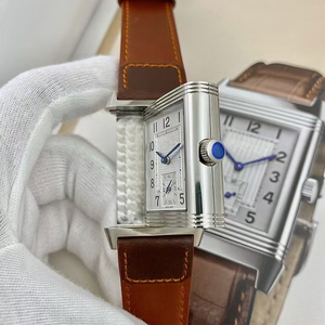 Reloj de edición limitada mecánico automático con correa de cuero genuino marrón, esfera blanca, caja plateada y cristal de zafiro de alta calidad 2026 - Product Image 2