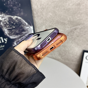 Funda de lujo para iPhone 17 Pro, 16 Plus, 15, 14, con cristal de cámara electrochapado, funda magnética de silicona transparente negra para iPhone 17 Pro - Product Image 6