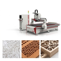 Router CNC de Alta Precisión de 3 Ejes 1325 1530 2030 con Cambiador de Herramientas Lineal ATC o Sistema de Disco Syntec para Fabricación de Muebles de Paneles de Madera