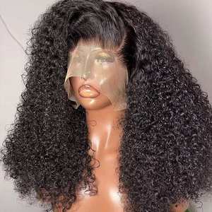 Perruque Lace Front à Petites Boucles Couleur <span class=keywords><strong>Piano</strong></span>, Cheveux Humains Péruviens, Modèle pour Modification de la Forme du Visage, Stock d'Usine, Livraison Directe - Product Image 2