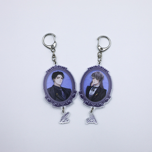 Acrylic Printed Cartoon Anime Character Handsome Boy Prince Queen Witch Keychains <b>Key</b> Chain Keyring <b>Tag</b> - Product Image 1