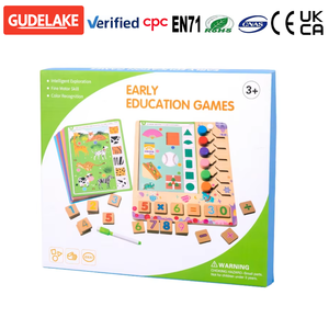 ของเล่นไม้เสริมพัฒนาการเด็กเล็ก เกมฝึกการวางตำแหน่งและตอบคำถาม ฝึกคณิตศาสตร์ บล็อกไม้เสริมสร้างทักษะการคิดสำหรับเด็ก - Product Image 1