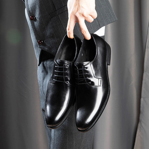 Scarpe Eleganti <span class=keywords><strong>da</strong></span> <span class=keywords><strong>Uomo</strong></span> in Pelle di Lusso con Suola Effetto Legno, Allacciate, Traspiranti, per Ufficio e Cerimonie - Product Image 3