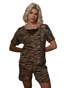 Disfraz de viscosa de gran tamaño para mujer, camiseta de manga corta con cuello redondo y pantalones cortos, ropa al por mayor para adultos - Product Image 2