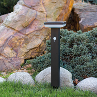 Type décoratif extérieur de capteur de mouvement de lumière de jardin de la forme carrée LED d'acier inoxydable avec l'énergie solaire
