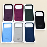 Étui de téléphone magnétique en cuir avec bouton caméra IA pour iPhone 18 Pro 18 Pro Max, recharge sans fil originale, coque givrée avec boîte