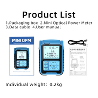 Alat Ukur Daya Optik Mini Presisi Tinggi All-in-One, Penguji Serat Optik Isi Ulang dengan Lampu Merah & RJ45 untuk FTTH