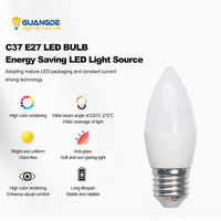 Hochlumen C37 LED-Glühbirne Klare Dekorative Feuerstern-Kerze E27 Dimmbar Ra80 CE-Zertifiziert für Wohnbereich 25000 Stunden 90 Lm/W