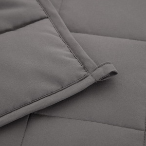 Couverture lestée unie gris foncé 180 cm x 200-220 cm en polyester haute densité pour lit - Product Image 4