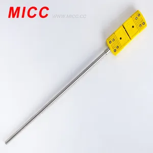Sensor de temperatura termopar isolado do micc, tipo k, alta temperatura, sensor de temperatura do termopar com conector