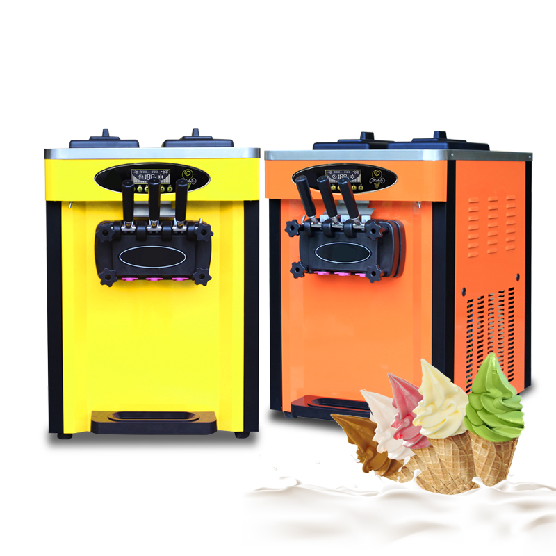 Commercial Automatic Desktop 3 Flavors Rental Ice Cream Machine For Business