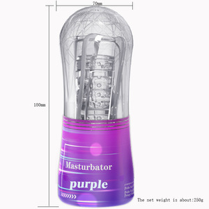 Masturbador Masculino con Textura Interna Transparente - Kovida TPE, Copa de Succión <span class=keywords><strong>Manual</strong></span>, Juguete Sexual <span class=keywords><strong>para</strong></span> Hombre - Product Image 2
